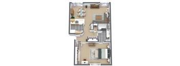 1 Bed 1 Bath Floor Plan at Maple Ridge, Washington, 98664