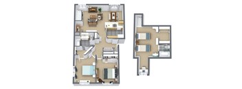 3 Bed 2 Bath Floor Plan at Maple Ridge, Vancouver, 98664