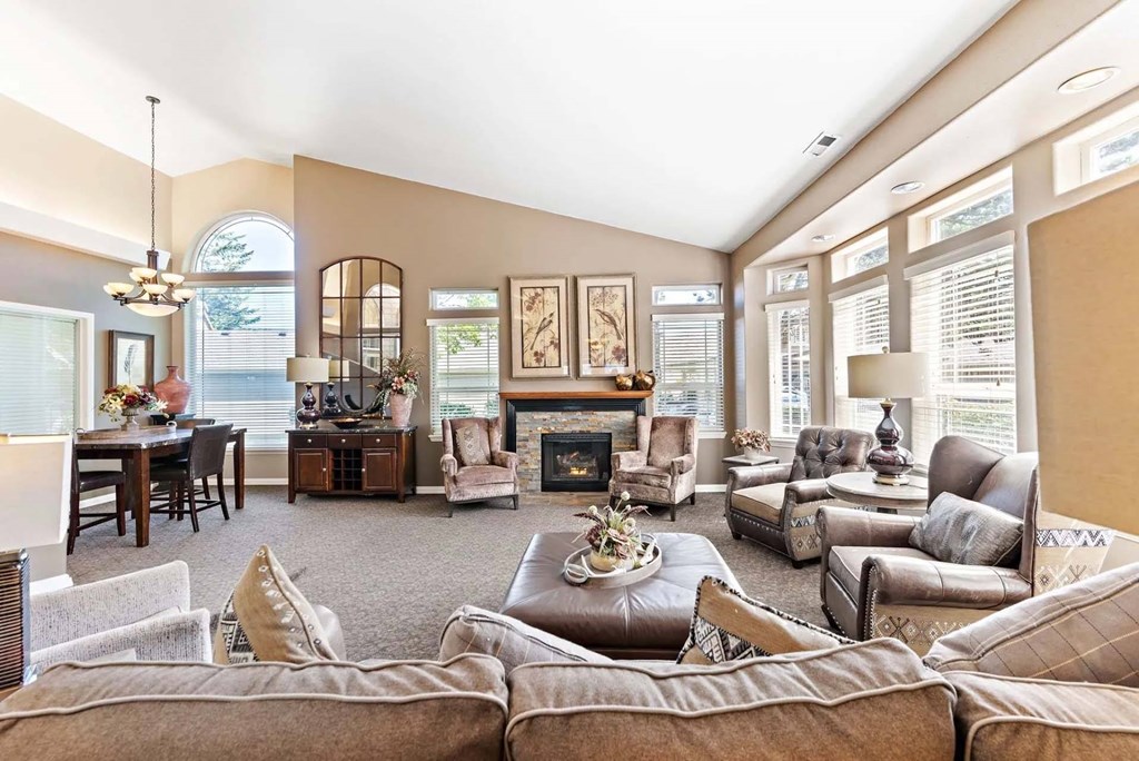 Community Room With Fireplace at Maple Ridge, Vancouver, WA