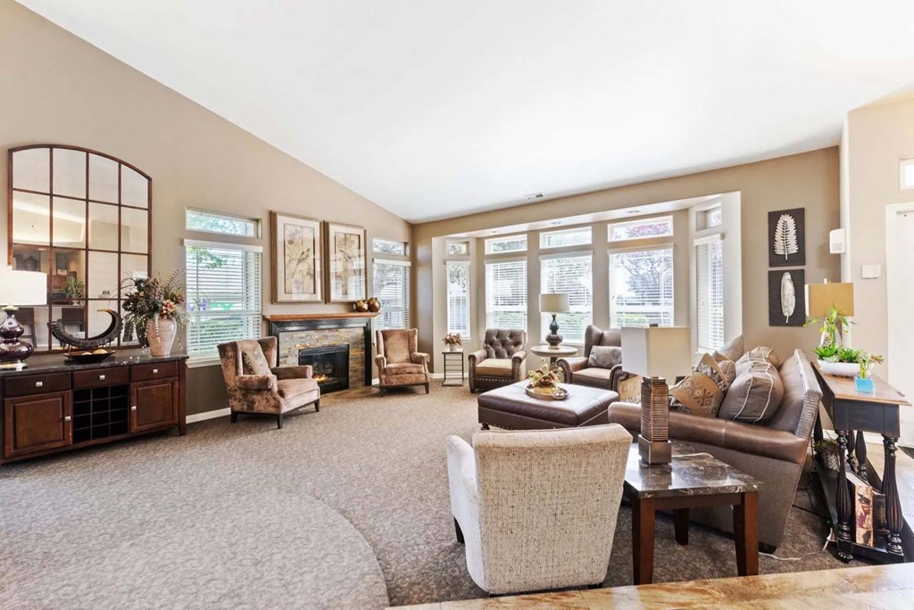 Clubroom With Fireplace at Maple Ridge, Vancouver