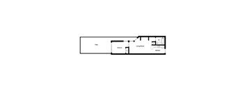 A floor plan of a house with a patio, living room, kitchen, and bedroom.