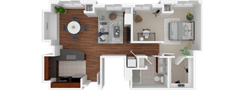 UNIT 9A ONE BEDROOM FLOOR PLAN