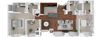 Unit-4 Two bedroom floor plan