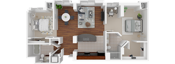 Unit-5 two bedroom floor plan