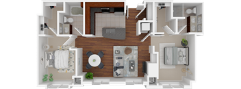 Unit-7 Two bedroom floor plan