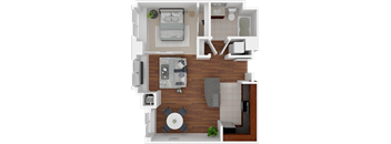 Unit-8 one bedroom floor plan