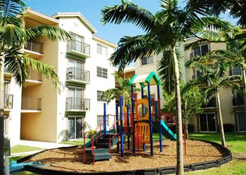 Playground near the building Harbour Cove Hallandale Beach Florida