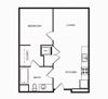 One bedroom floor plan
