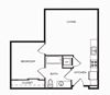 One bedroom floor plan