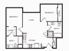 Two bedroom floor plan