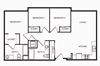 Two bedroom floor plan