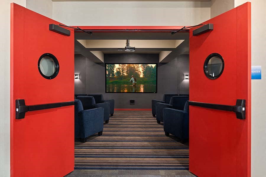 Movie room with seating 