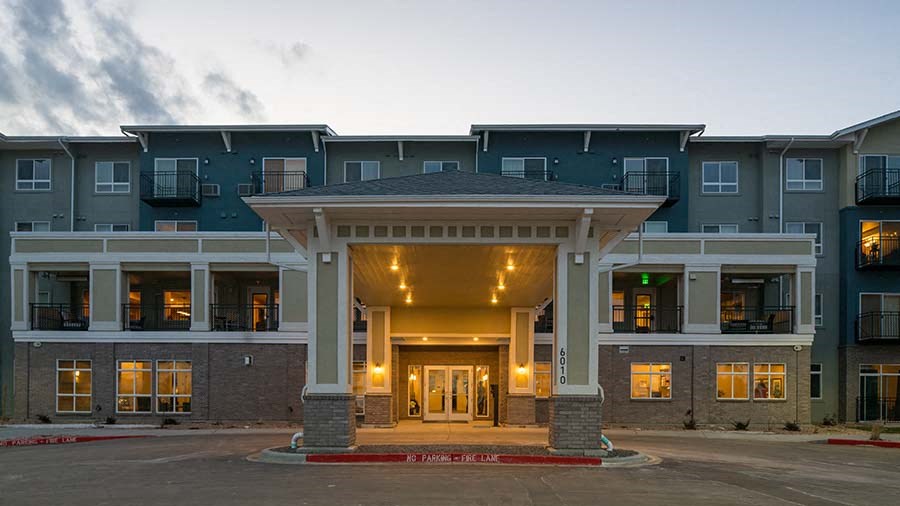 Exterior view of community building 