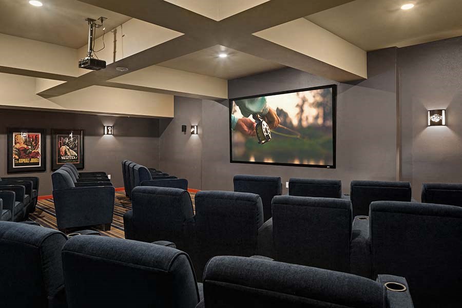 Movie room with seating 