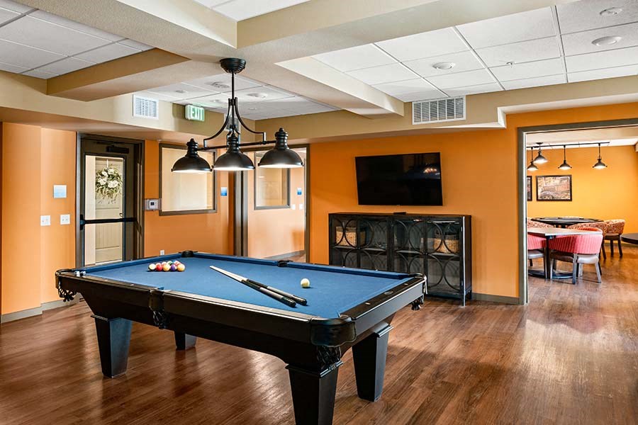 Game room with pool table 