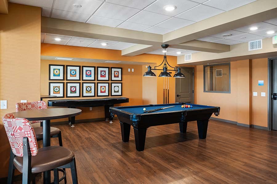 Game room with pool table 