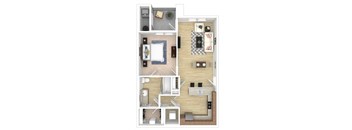 1x1-Fullerton floor plan