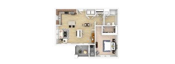 1x1-Jensen floor plan 