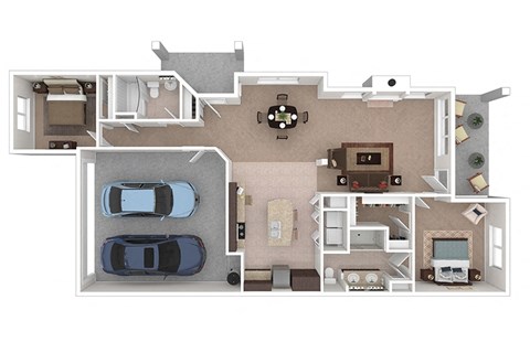 2x2-Boston-Harbor-1264 sf floor plan