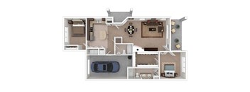 2x2-Gull-Harbor-1215 sf floor plan