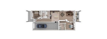 2x2-Swantown-1218sf floor plan