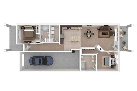 2x2-Swantown-1218sf floor plan