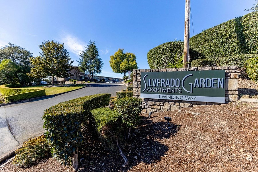Entry to community with monument sign