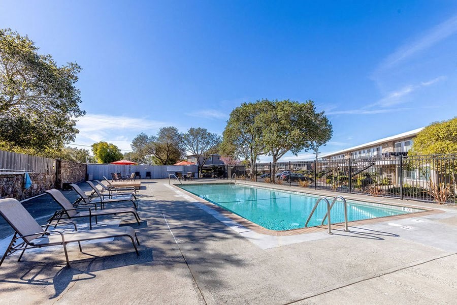 Pool with lounge chairs