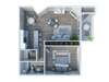 The spring one bedroom floor plan