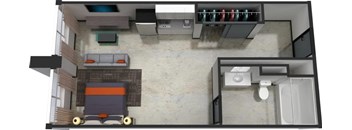 Studio 1 bath A at LOFT 205 Apartments, Reno, NV, 89501
