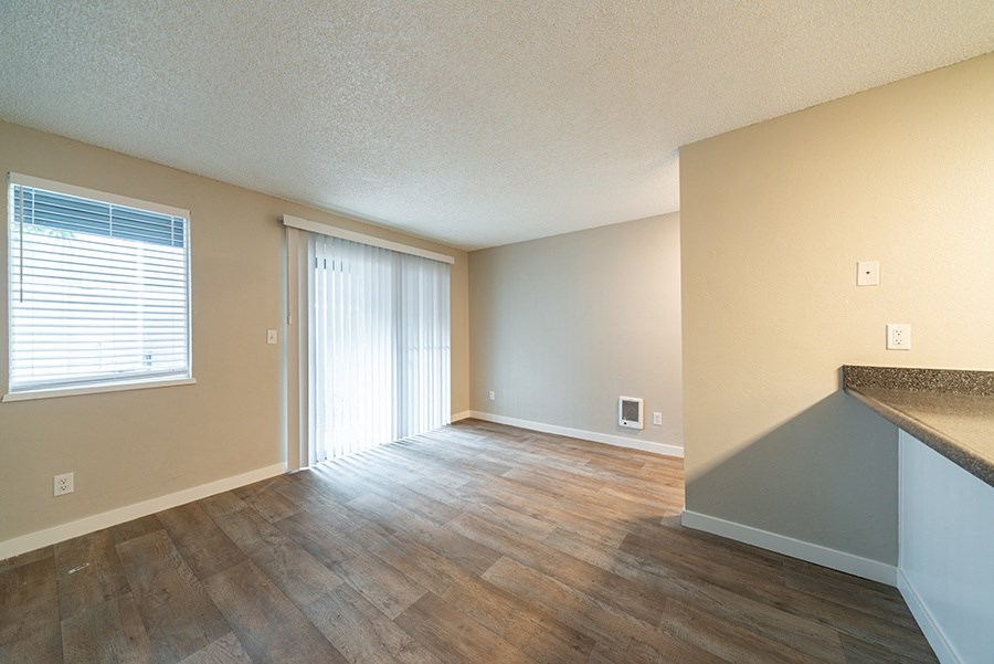 Living room with patio and window 