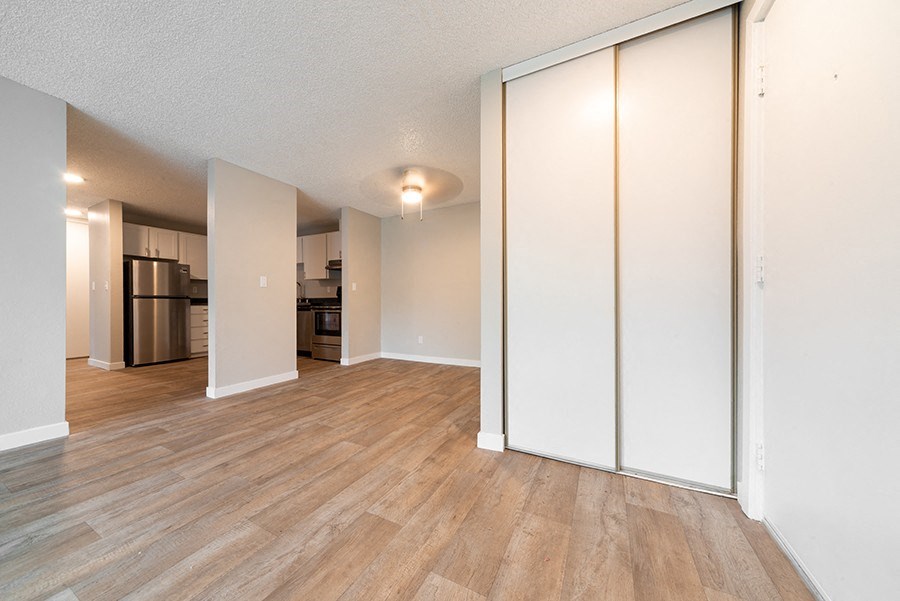living room near kitchen 