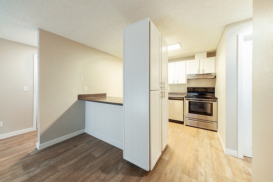 kitchen area near entry 