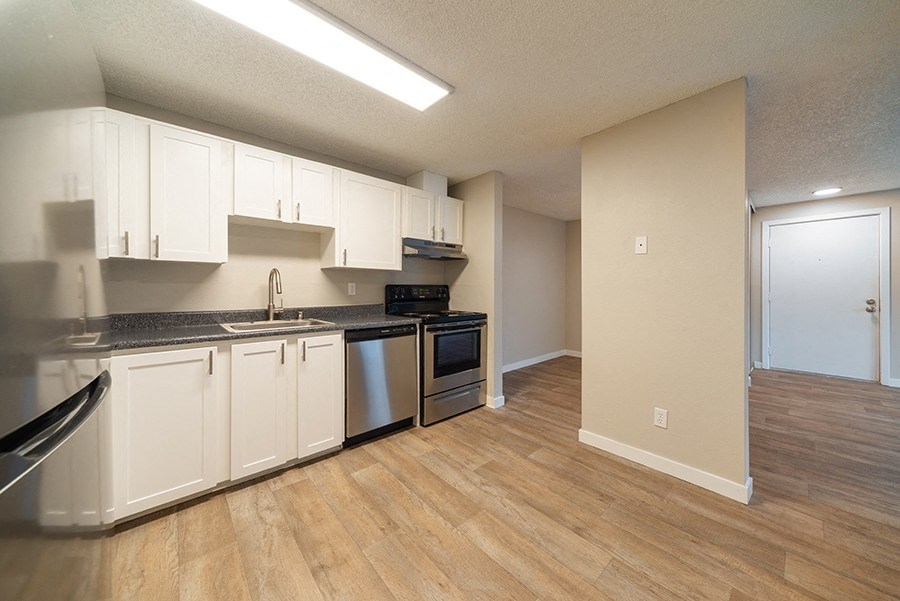 Kitchen near living room