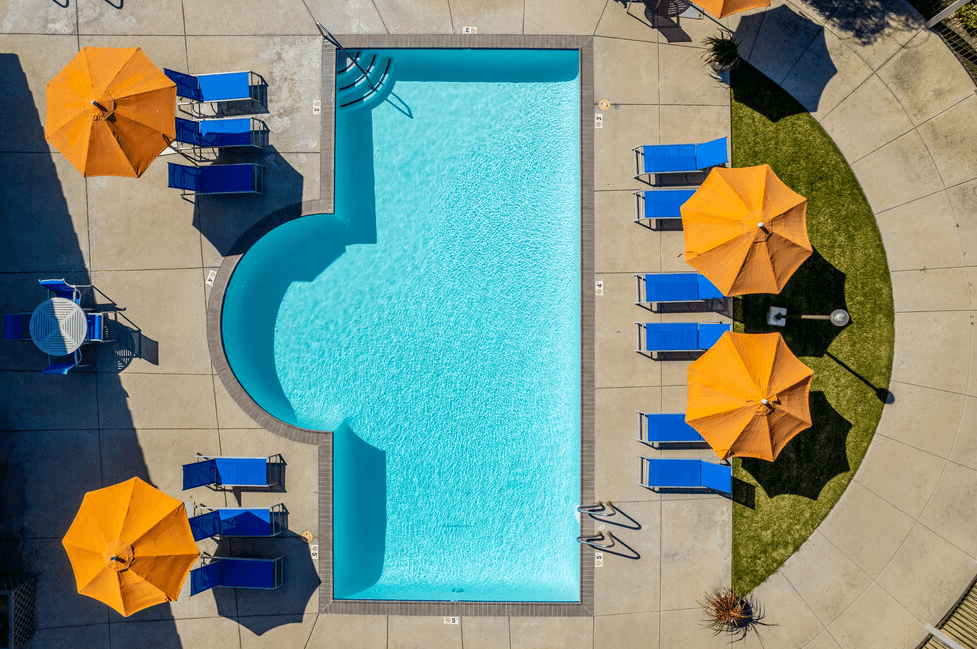 Pool with lounge chairs