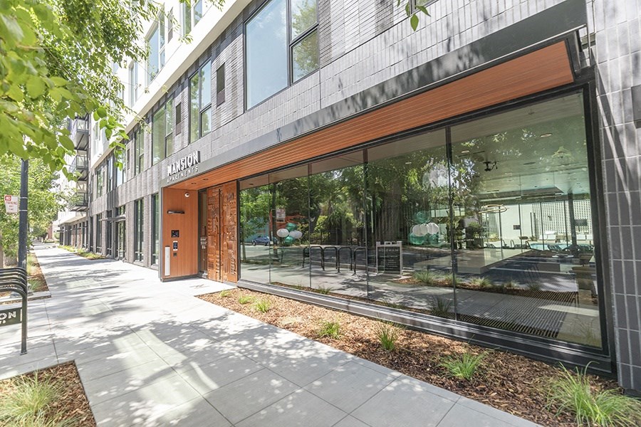 Exterior view next to sidewalk