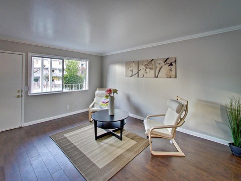 living area with window at THE POST Apartments, PLEASANT HILL , CA