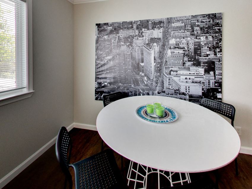 The Post Apartments dining area