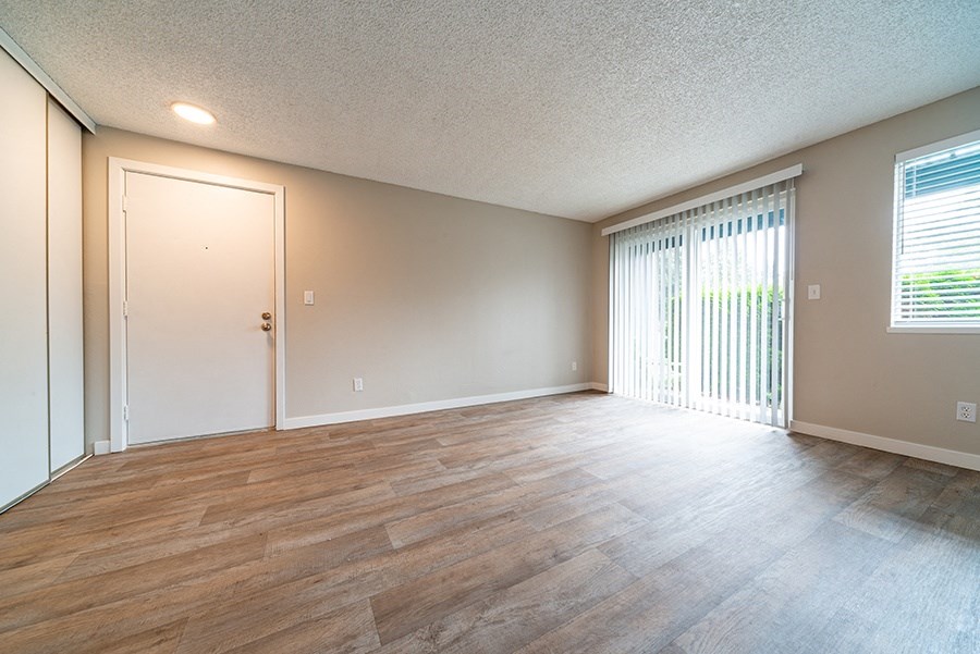 living room with patio