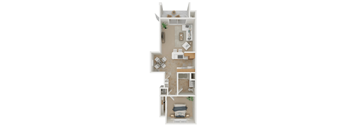 The Bravo 1X1 Floor Plan | Torcello