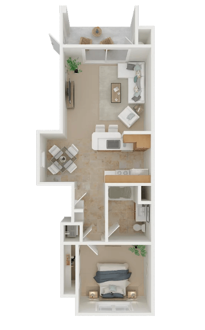 The Bravo 1X1 Floor Plan | Torcello