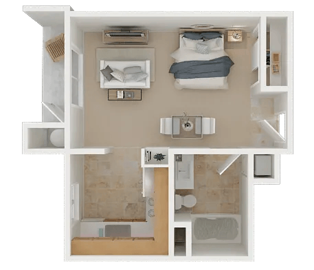 the Allegro Studio Floor Plan | Torcello