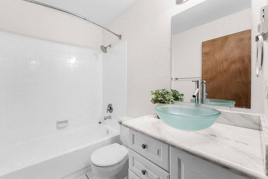 bathroom with vanity and sink