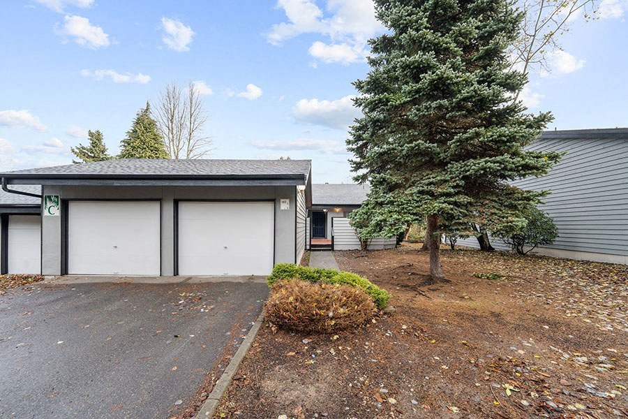 Driveway with garages