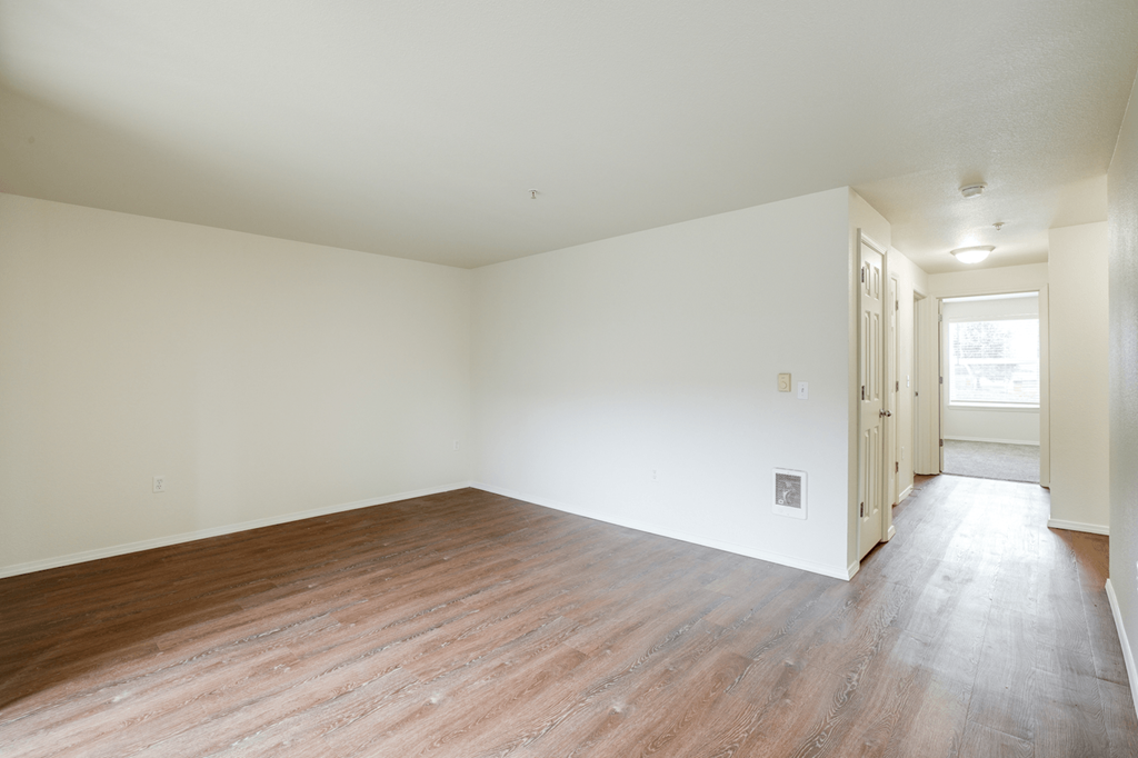 The Village Apartments Keizer living room looking into hallway at THE VILLAGE Apartments, KEIZER, OR