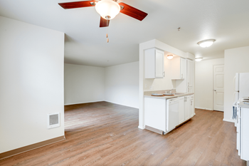 Apartments in Keizer OR - The Village - FPI - White Kitchen with Modern Appliances - Photo Gallery 6