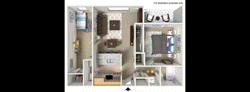 two bedroom  floor plan 765 sq ft