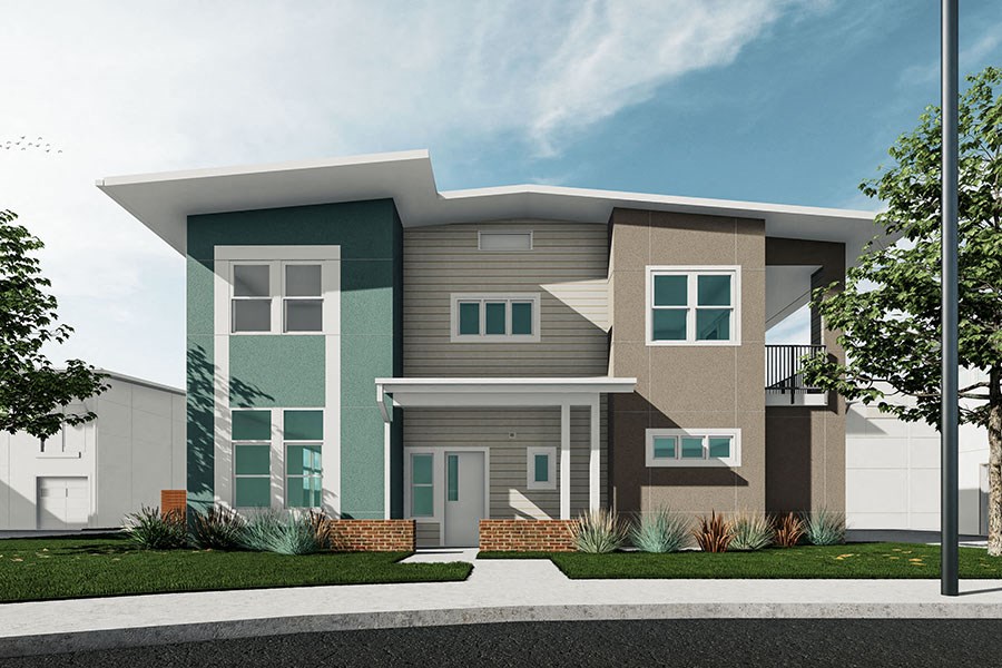 rendering of buildings exterior entry