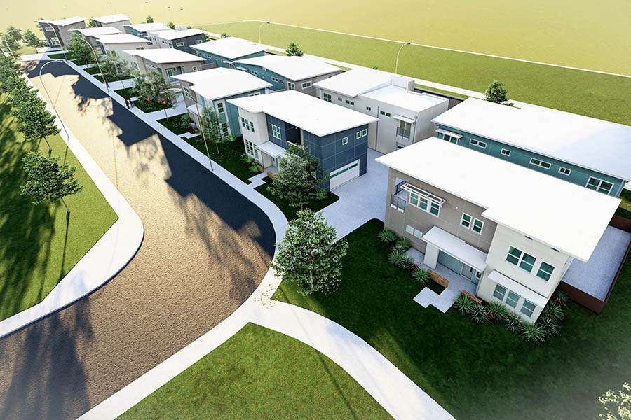 rendering of buildings exterior