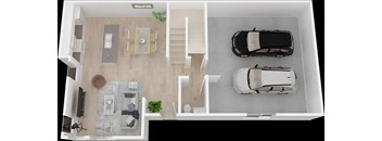 arial view of the apartment